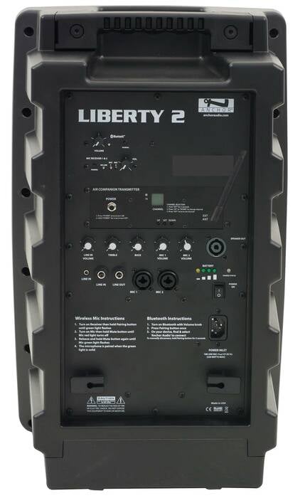 Anchor Liberty 2 XU2 Portable PA With Bluetooth, AIR Transmitter And Dual Wireless Mic Receiver