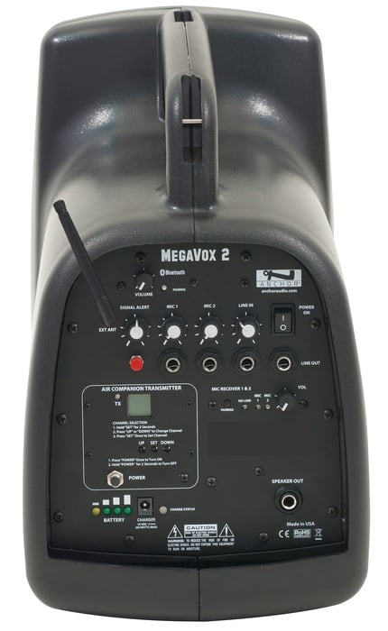 Anchor MegaVox 2 XU2 Portable PA With Bluetooth, AIR Transmitter And Dual Wireless Receiver