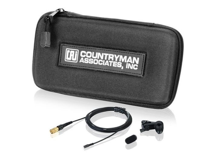 Countryman B2DW5FF05BSR B2D Directional Lavalier With Detachable 3.5mm Locking Connector And Mid Gain, Black