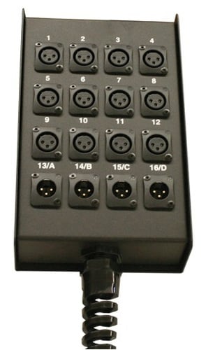 Rapco S16BPPR 12-Channel Pre-Punched Stage Box With Strain Relief