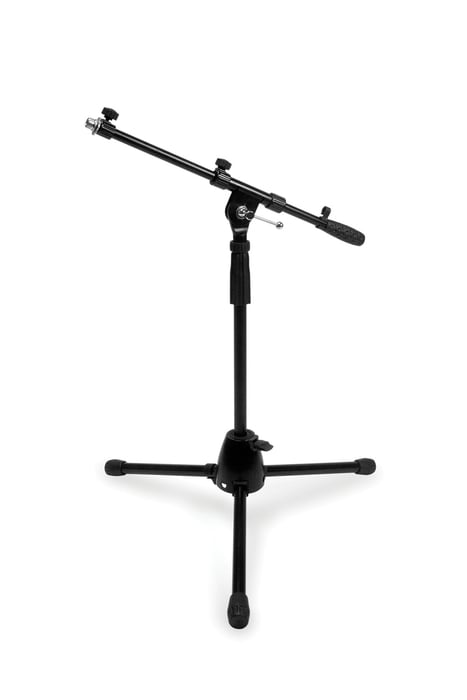 Hosa MSB-382BK 21.3" Tripod Base Microphone Stand With Telescoping Boom Arm, Black