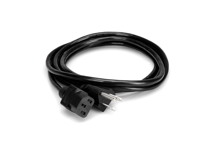 Hosa PWC-141 1' IEC C13 To NEMA 5-15P Power Cord, 18 AWG