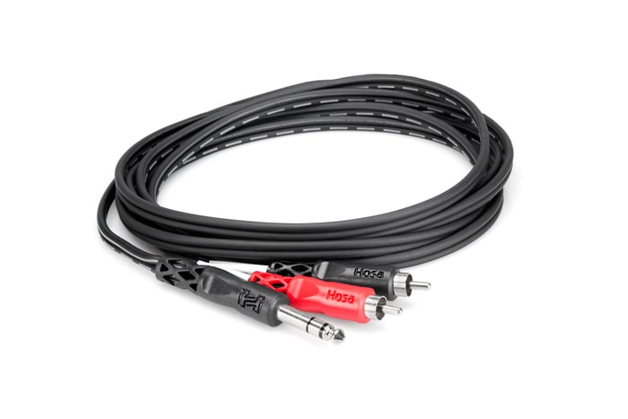 Hosa TRS-201 3.3' 1/4" TRS To Dual RCA Insert Cable