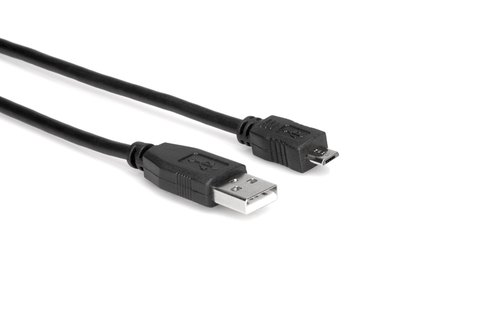 Hosa USB-206AC 6' Type A To Micro B High Speed USB 2.0 Cable