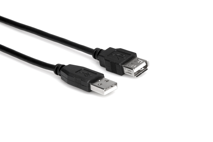Hosa USB-210AF 10' Type A High Speed USB 2.0 Extension Cable