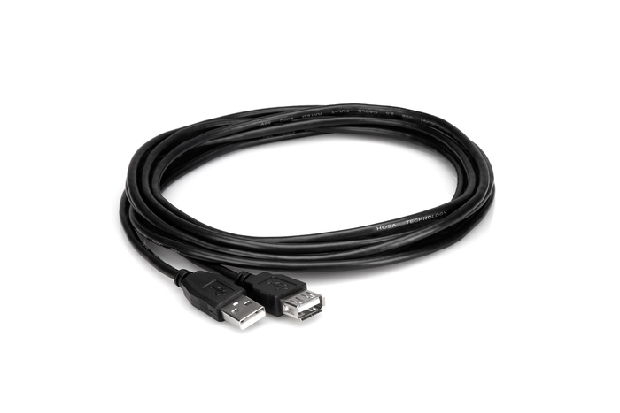 Hosa USB-210AF 10' Type A High Speed USB 2.0 Extension Cable