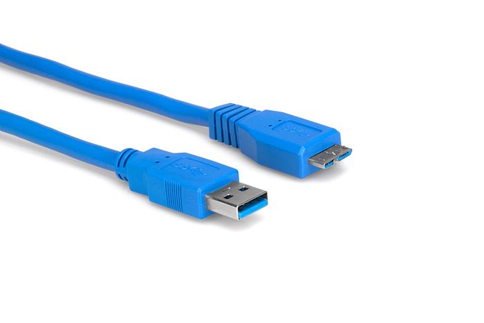Hosa USB-303AC 3' Type A To Micro B SuperSpeed USB 3.0 Cable