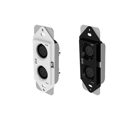 Attero Tech unXP2I 1-Gang Passive Wall Plate With 2 Female XLR Connectors