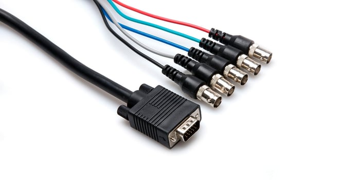 Hosa VGF-303 3' DE15 To Five BNC-F VGA Breakout Cable