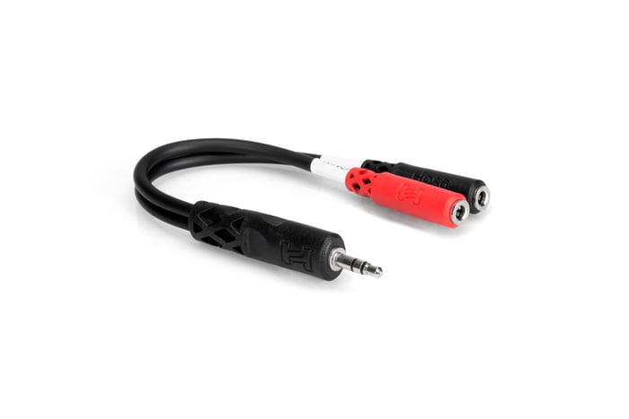 Hosa YMM-261 6" 3.5mm TRS To Dual 3.5mm TSF Audio Y-Cable