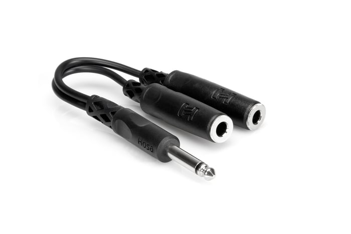 Hosa YPP-111 6" 1/4" TS To Dual 1/4" TSF Audio Y-Cable