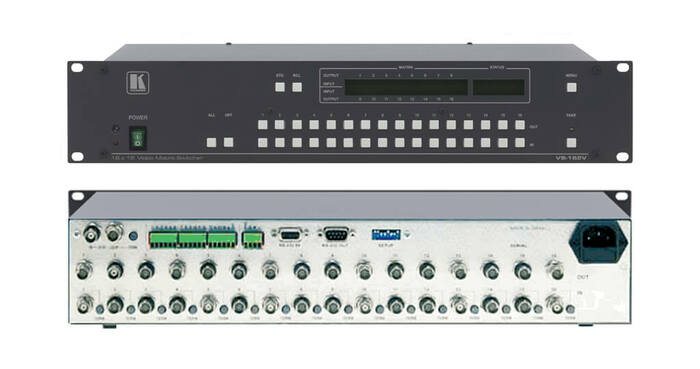 Kramer VS-162V/110V 16x16 Composite Video Matrix Switcher, 90MHz