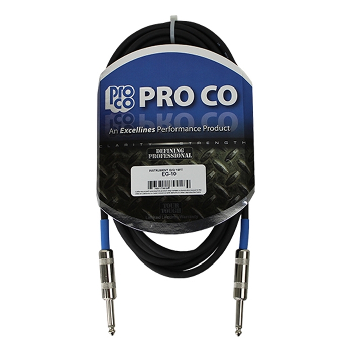 Pro Co EG-1.5 1.5' Excellines 1/4" TS Instrument Cable