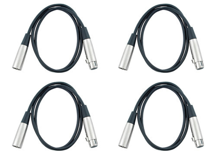 Cable Up DMX-XX510-FOUR-K Cable, DMX 5pM-5pF 10ft 4-Pack