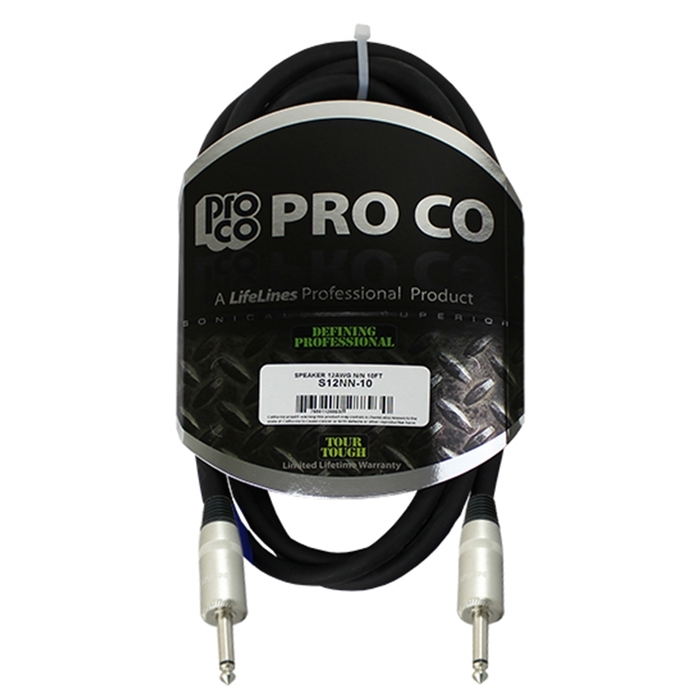 Pro Co LPP-10 10' Lifelines 1/4" TS Instrument Cable