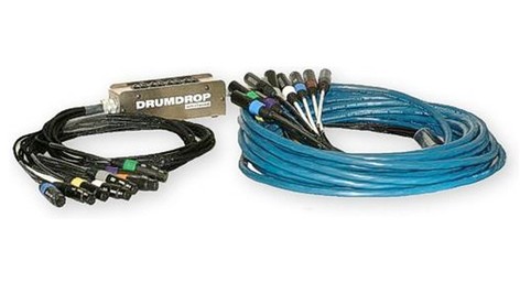 Whirlwind DRUMDROP 25' 12 Channel Drum Snake, 25’ Hardwired Fanout, No Disconnect