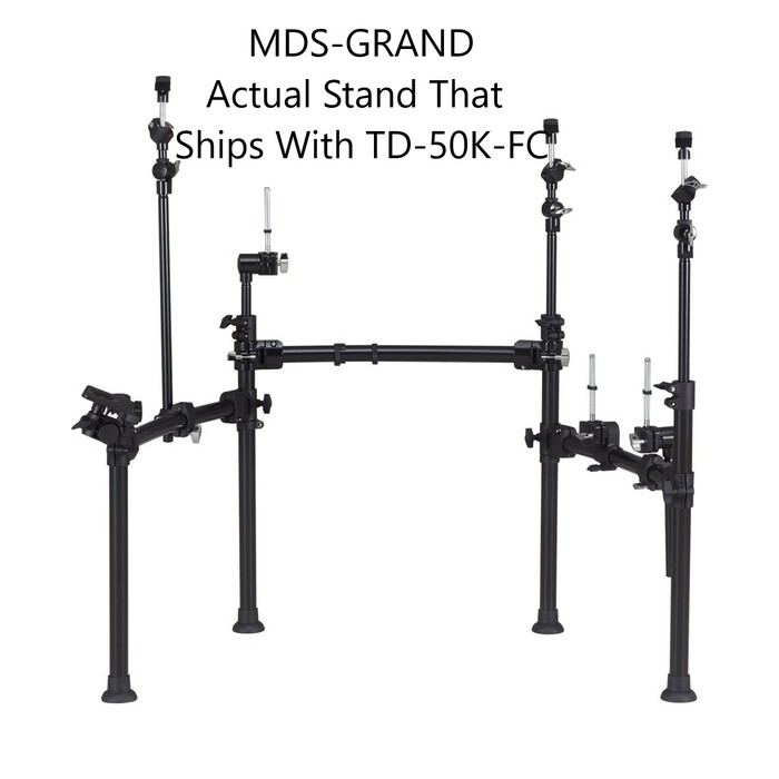 Roland V-Drums TD-50K-S Bundle 6-Piece Electronic Drum Kit With Extra PDX-100 Pad And BT-1 Bar Trigger