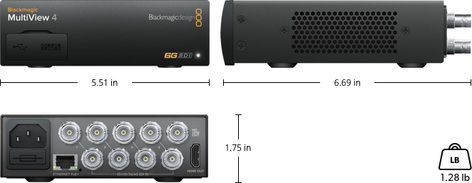 Blackmagic Design HDL-MULTIP6G/04 Multiview 4HD, 6G-SDI