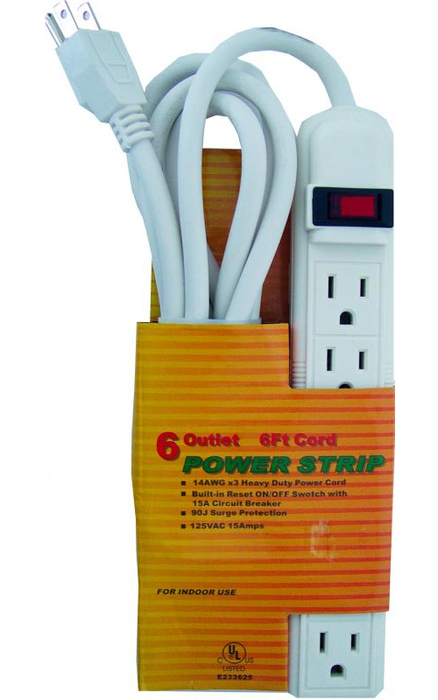 Rolls OS10 Rolls OS10 6-Outlet 3-Prong AC Grounded Surge Protector