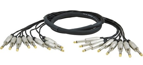 Pro Co MT8QQ-10 10' 8-Channel 1/4" TS Patch Snake