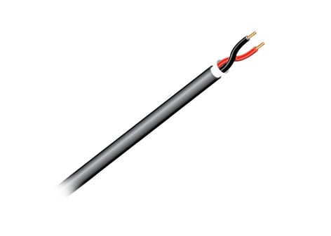 West Penn AQ226BK1000 1000' 14AWG 2-Conductor Stranded Aquaseal Cable For Fire Alarms, Black