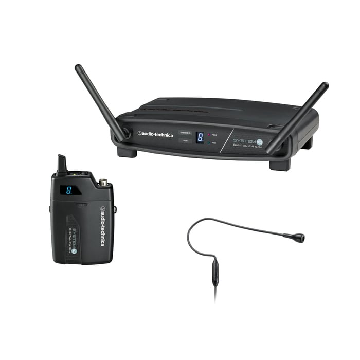 Audio-Technica ATW-1101/H92 System 10 Stack-mount 2.4 GHz Wireless System With PRO92cW Headworn Mic