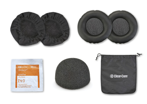 Clear-Com CC-400 Sanitation Kit Replacement Earpads, Pop Shield, Ear Socks, Sanitizing Wipes