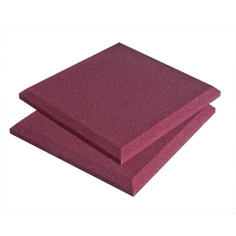 Auralex SFLATCHA 16pk, 2" SonoFlat, 2' X 2', Charcoal (Burgundy Shown)