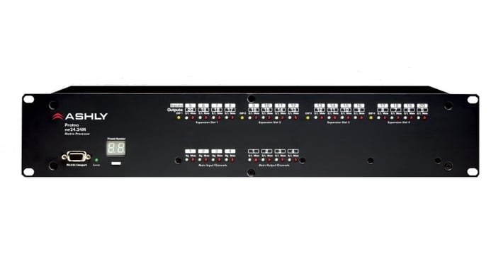 Ashly ne24.24M 4x4 4x4 Network Protea DSP Audio Matrix Processor