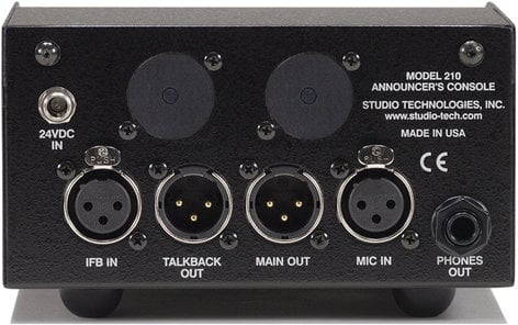 Studio Technologies M210 Announcer's Console, XLR Inputs And Outputs