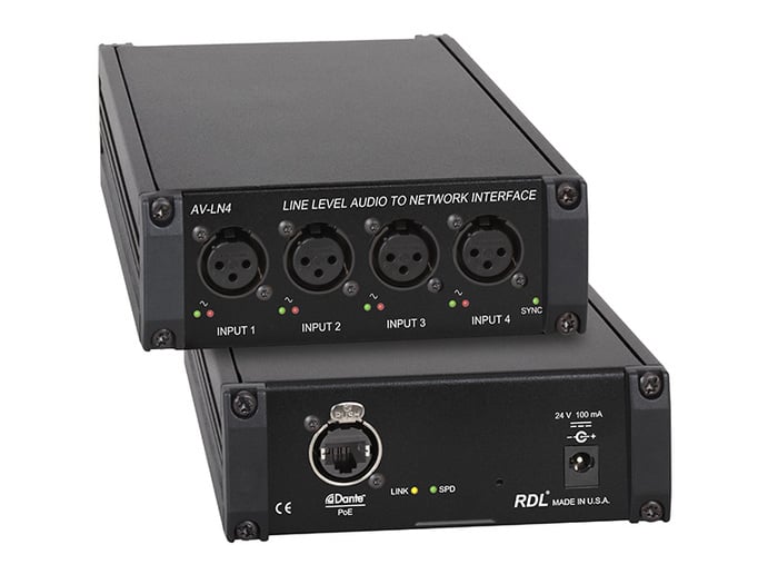 RDL AV-LN4 Line Level Audio To Network Interface