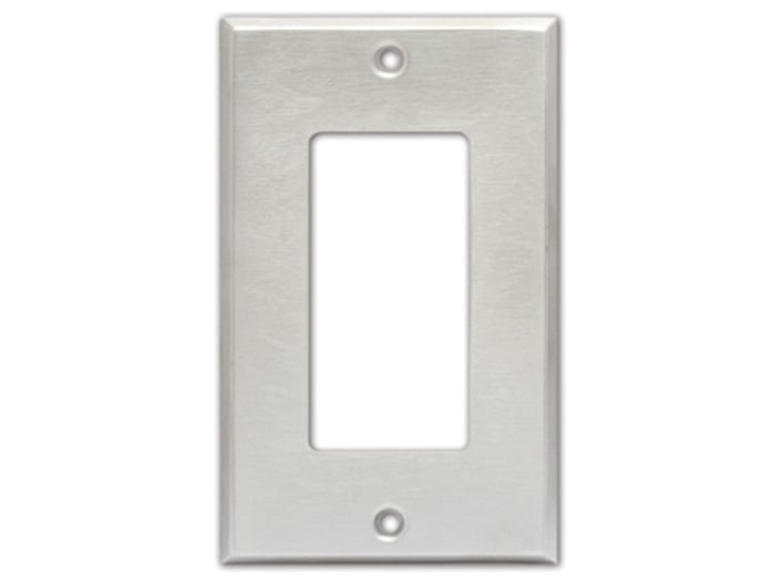 RDL CP-1S Single Gang Wall Plate, Stainless Steel