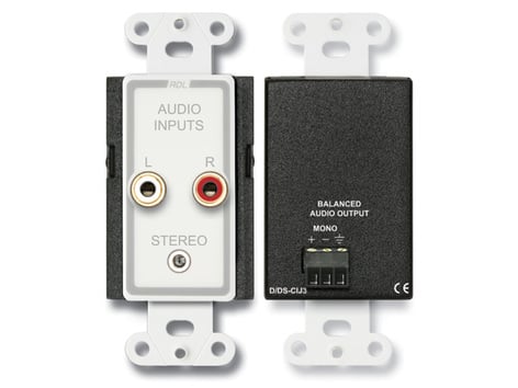 RDL D-CIJ3 Consumer Input Jacks, Mono