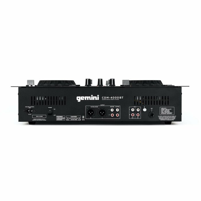 Gemini CDM-4000BT 2-Channel Dual MP3/CD/USB Mixer Console With Bluetooth Input