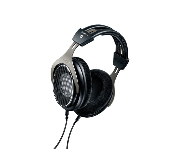 Shure SRH1840 Open-Back Headphones With Detachable Cable, Velour Ear Cushions