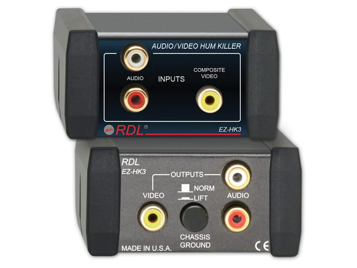 RDL EZ-HK3 Stereo Audio / Composite Video "HUM KILLER"