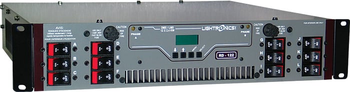 Lightronics RD122-XT 12-Channel Rack Mount Dimmer, Terminal/Barrier Strip