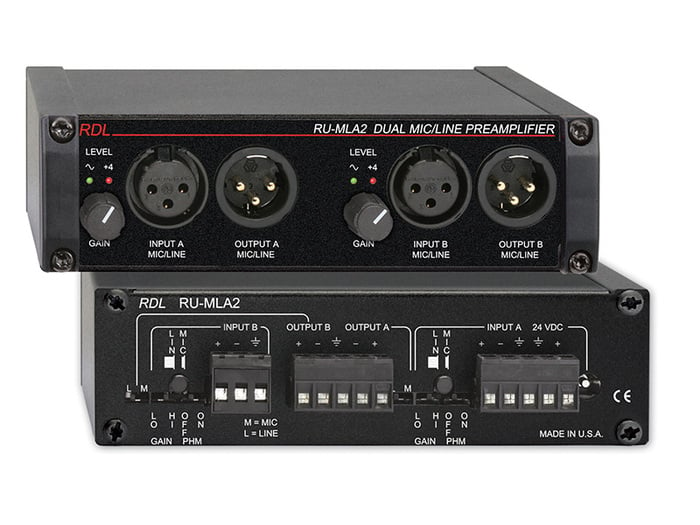 RDL RUMLA2 Dual Mic/Line Preamp