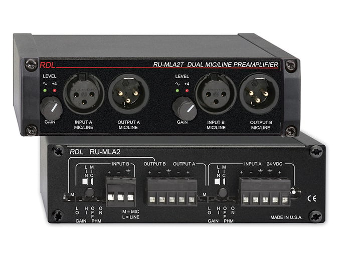 RDL RUMLA2T Dual Mic / Line Preamplifier