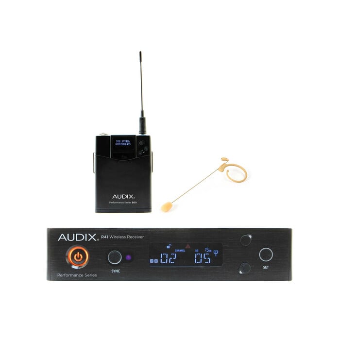 Audix AP41HT7BGA 40 Series Single-Channel Wireless System With B60 Bodypack And HT7 Earset Condenser Mic, Beige