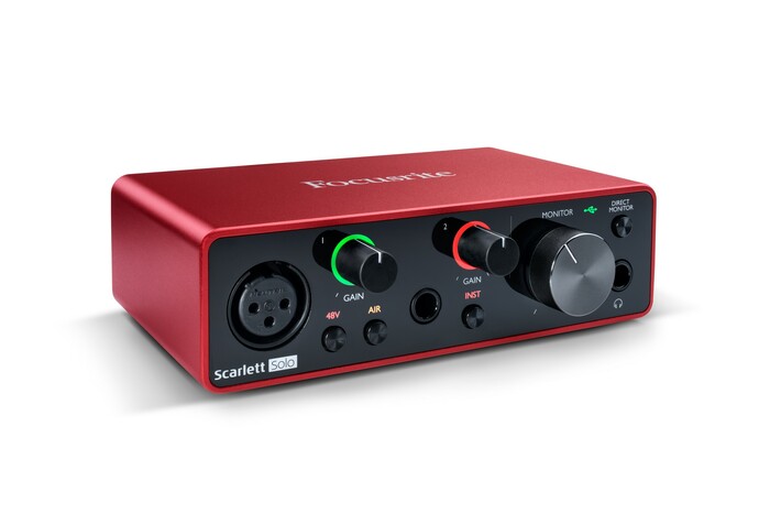 Shure Focusrite Home Recording Bundle Scarlett Solo Interface, SM58 Mic, 25ft XLR Cable And SRH240A Headphones