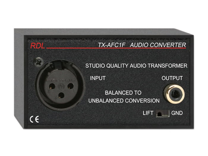 RDL TXAFC1F Dual Audio Converter, Balanced To Unbalanced-Terminals, Dual-RCA