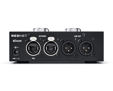 Focusrite Pro REDNET-AM2 Stereo Headphone/Line Out Dante Interface With PoE