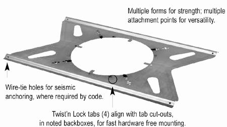 Lowell LBS8-R1 Tile Bridge For 8" Speaker