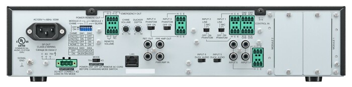 TOA A812D 800D Series Digital Mixer Amplifier, 120W