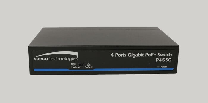 Speco Technologies P4S5G 5-Port Gigabit Switch With 4 PoE Ports
