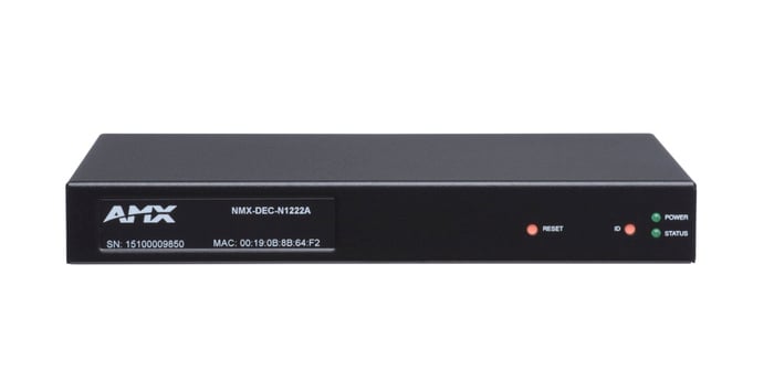 AMX NMX-DEC-N1222A SVSI Stand-alone Minimal Compression Video Over IP Decoder