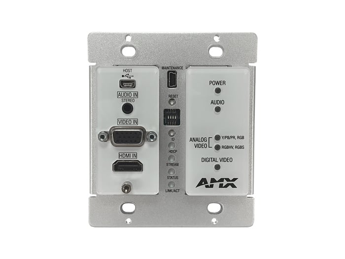 AMX NMX-ENC-N1115-WP SVSI Decor Style Wallplate Minimal Compression Video Over IP Encoder