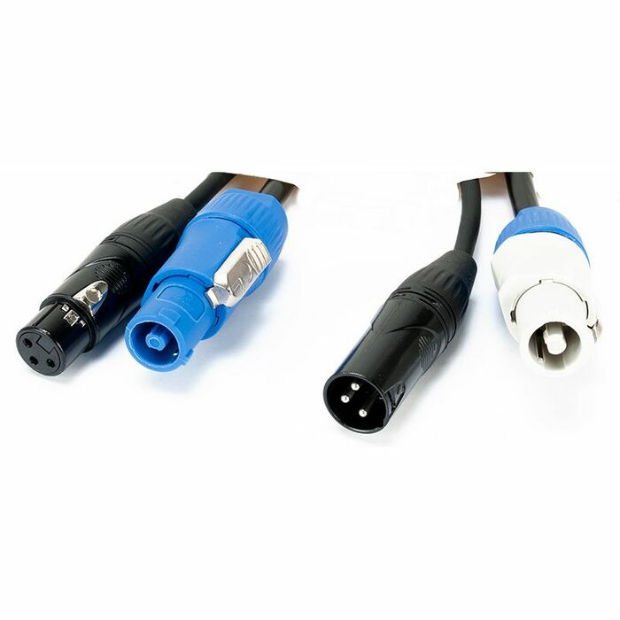 Accu-Cable AC3PPCON12 12' 3-Pin DMX And PowerCON Cable