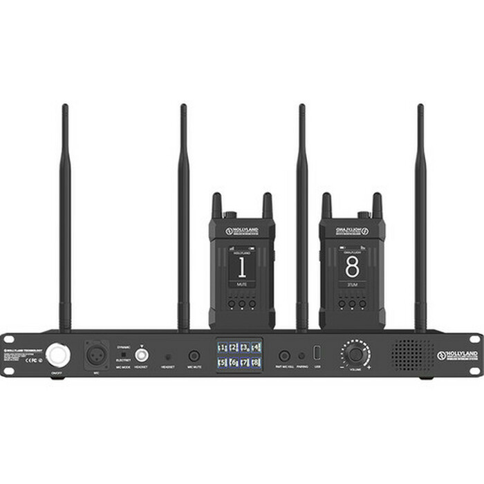 Hollyland Syscom 1000T-8B Full Duplex Wireless Intercom System With 8 Belt Packs